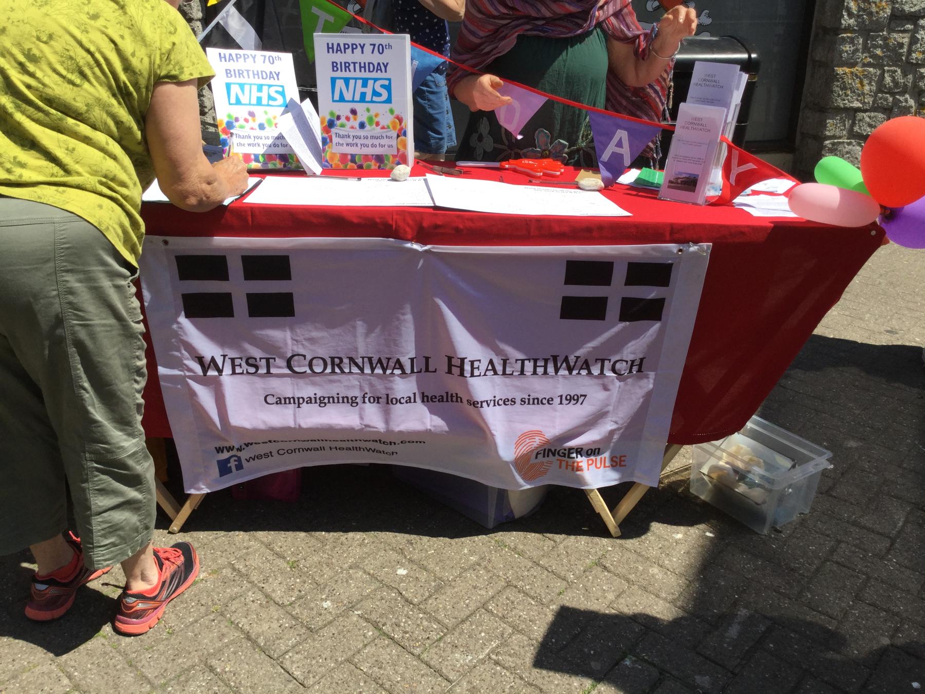 celebrating the NHS at 70 with West Cornwall healthWatch