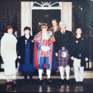 Presenting petition to Downing Street